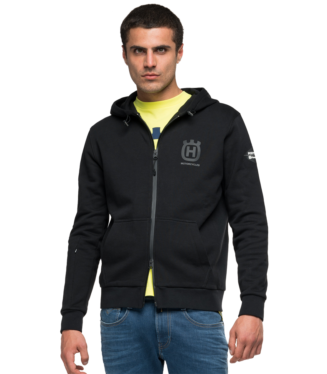 フルジップフーディー REPLAY FOR HUSQVARNA 詳細画像 ブラック 1